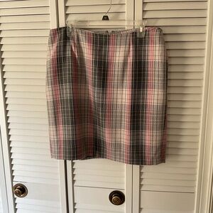 Talbots Pink and Black Plaid Skirt. 14WP